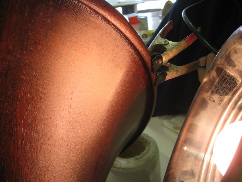Warming the repair area.