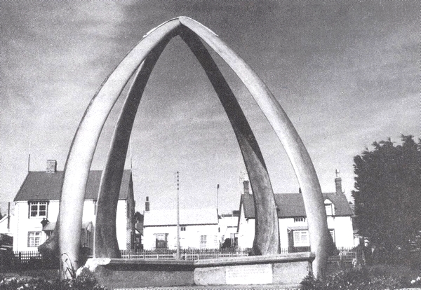 The Whalebone Arch after restoration with WEST SYSTEM Epoxy. The monument, built in 1933, stand outside the Christ Church Cathedral in Stanley, Falkland Islands.