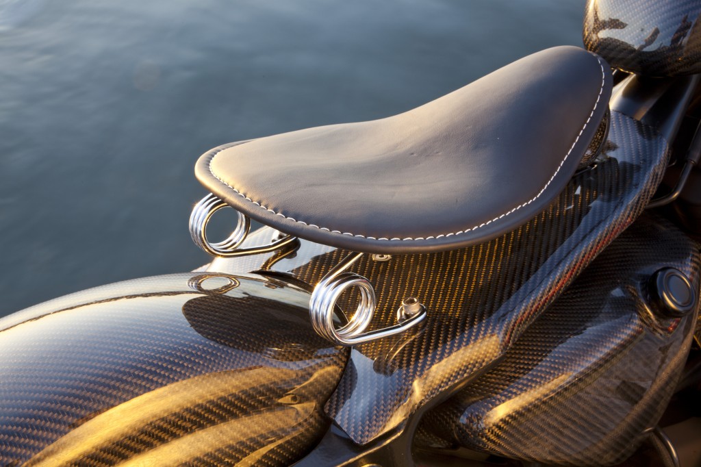 Harley Davison fender, remade with carbon fiber and epoxy
