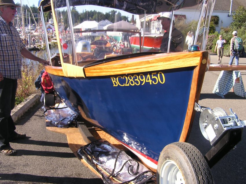 WHY NAUT by Reg Miller on display at the Wooden Boat Festival.