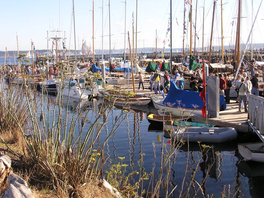 These photos show a good overview the busy harbor at the Wooden Boat Festival on a gorgeous fall day this past September 2013.