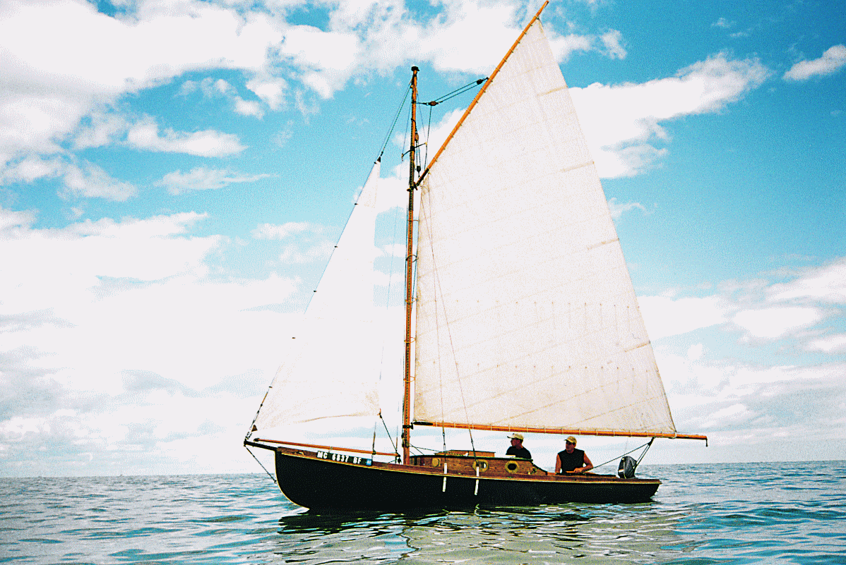 gaff rigged sailboat