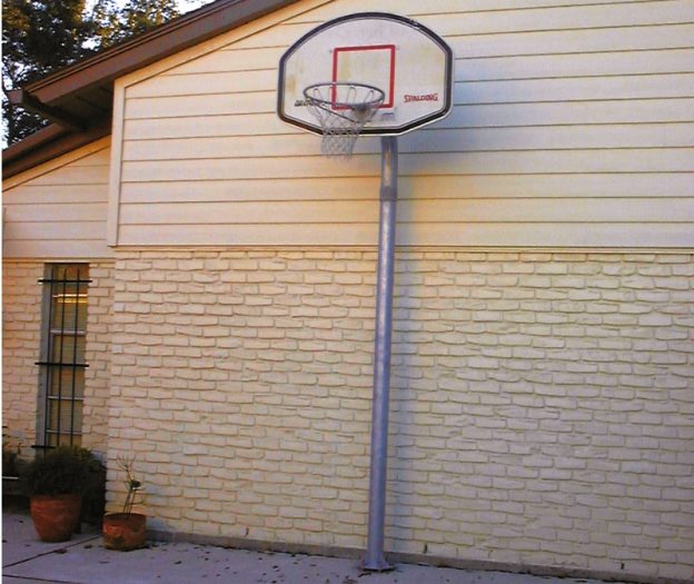 installing a basketball goal with threaded rod