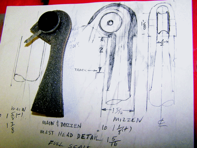Make a full size drawing of the masthead fitting to make the templates and use as reference for manufacturing.