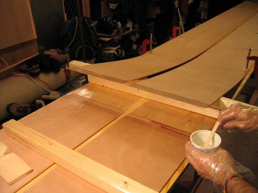 Scarfing the hull panels for the Chesapeake 16 kayaks