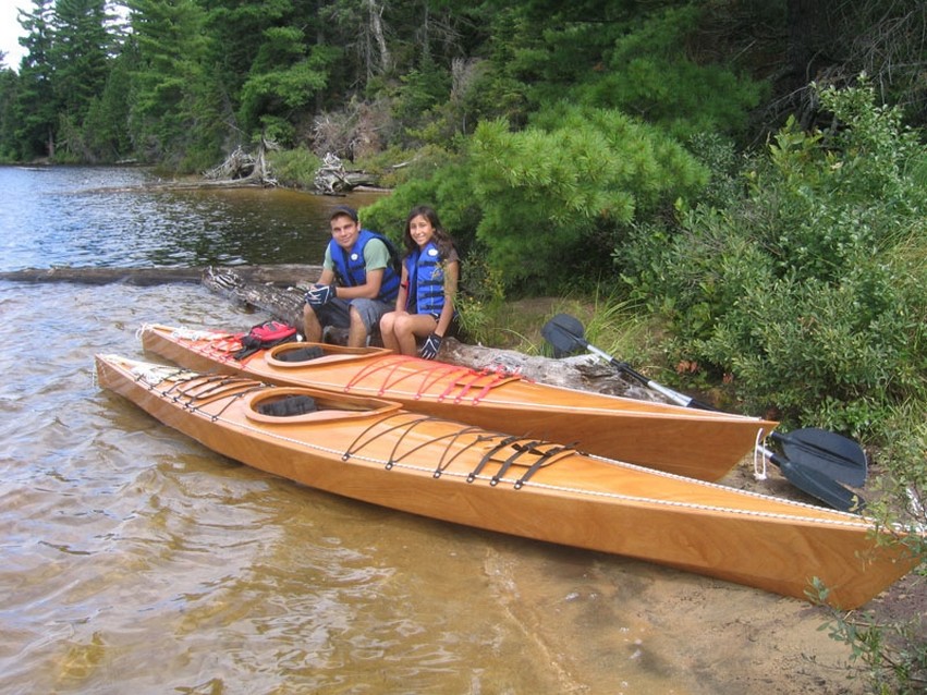 The completed pair of Chesapeake 16 kayaks.