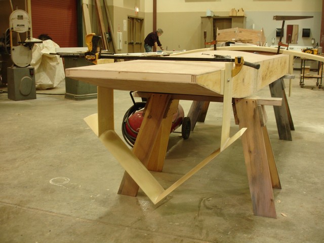 One of the students is building a plywood-hulled hydrofoil, with high-density foam and WEST SYSTEM Epoxy. It has fiberglass composite struts and wings.
