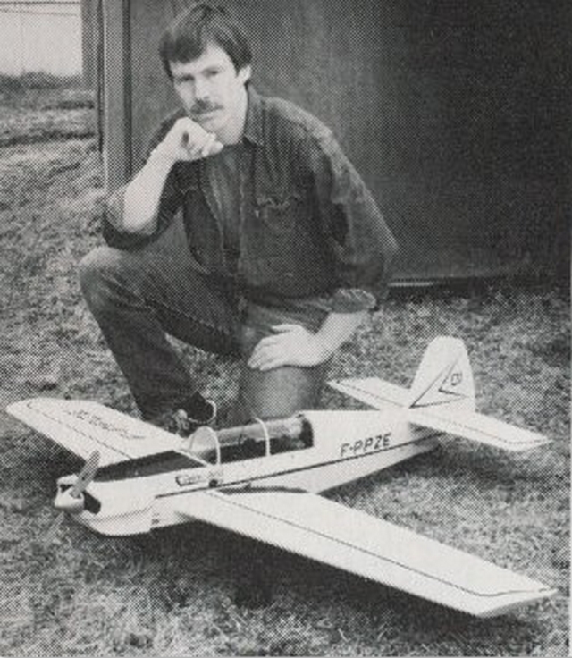 The author with his Dalotel RC airplane