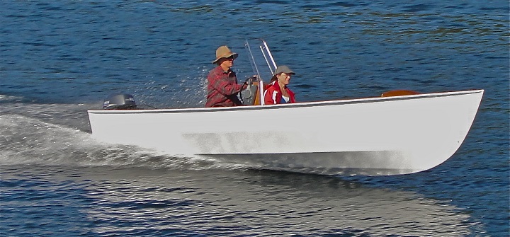 Russell Brown aboard the PT Skiff