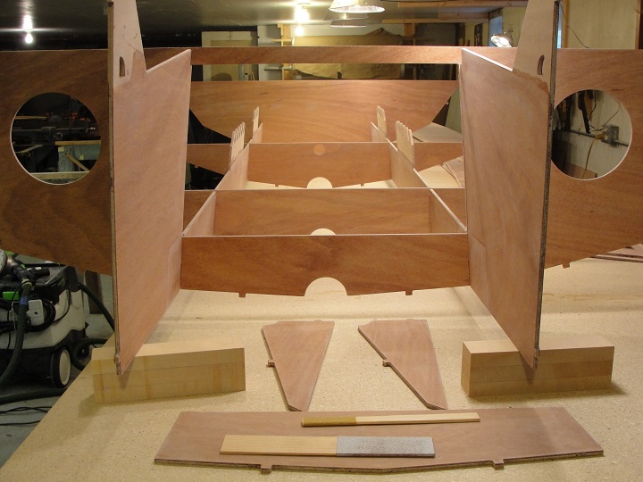 ... all 10 frames are located with tongues that fit into slots in the hull, so there is not much measuring.