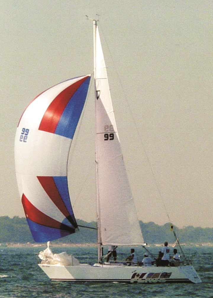The Tartan Ten FLAGS sailing after the restoration.