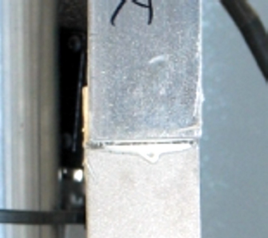 Figure 9: Closeup of a lap shear test.