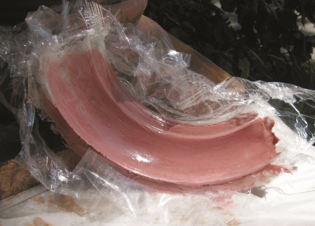 The mold was made using G/5 epoxy, 406, and 407 Fillers and reinforced with fiberglass fabric.