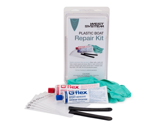 655-K is a kit that has everything you need to repair plastic boats like canoes and kayaks.
