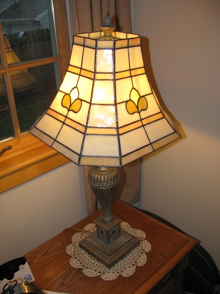 Custom Stained Glass Lampshade Mold, How To Reline A Fabric Lampshade