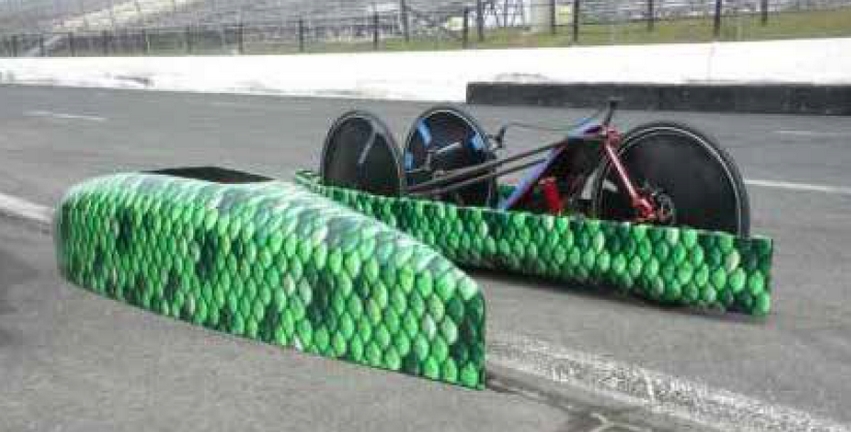 Figure 1.1 - Human-powered vehicle "Big Nose Pete" was built on a male mold plug.