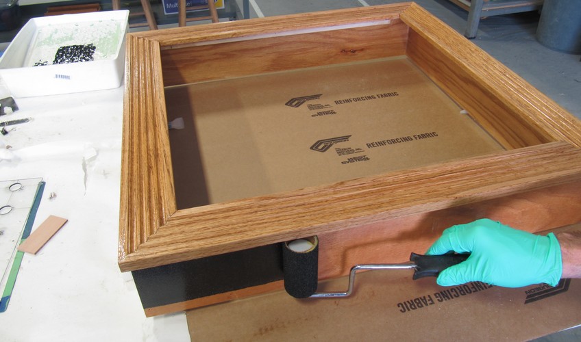 A second coat of epoxy, this one with 502 Black Pigment.