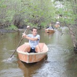 testing boats in the creek