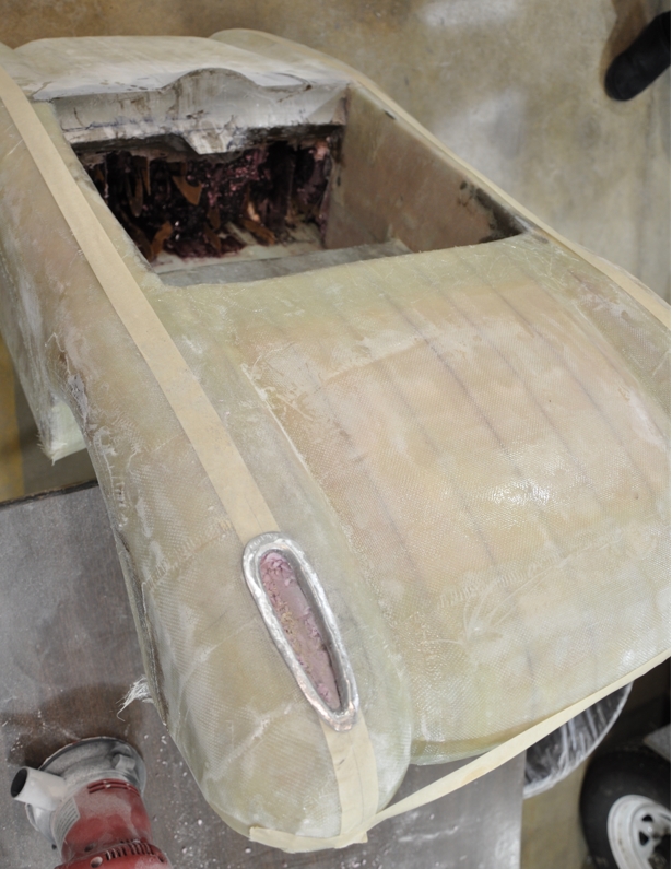 The custom pedal car's plug is shaped and over-laid with WEST SYSTEM 105/205 epoxy and fiberglass cloth.