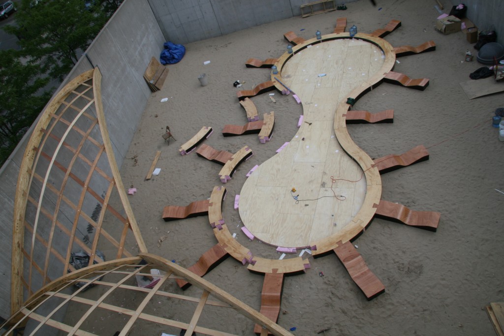 All sections were staged in place before they were bonded with epoxy thickened with a structural filler.