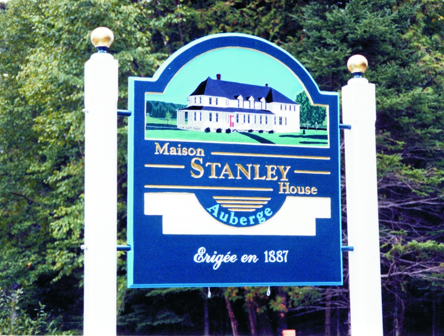 A specialty sign for the Maison Stanley House