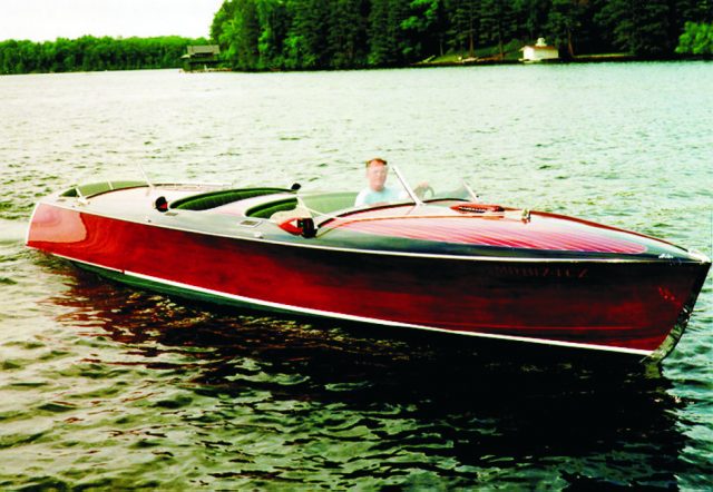 The 27' Sheerliner shown here is powered by a 510 hp V-12 BPM marine engine to achive a 60 mph top speed.