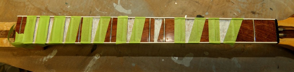 Rickenbacker neck under repair.