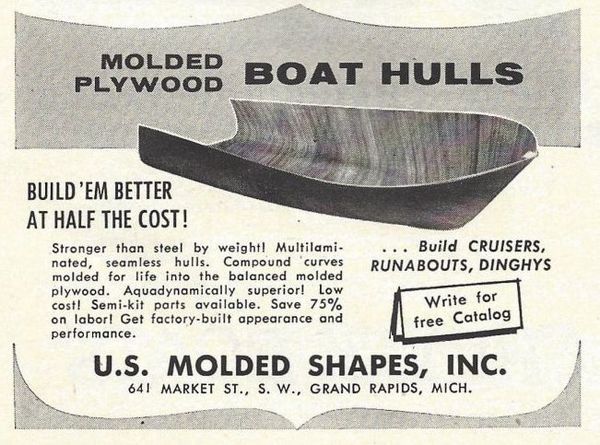 U.S. Molded Shapes, Inc. advertisement, circa 1954