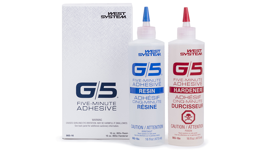 G/5 Five-Minute Adhesive is WEST SYSTEM specialty epoxy.
