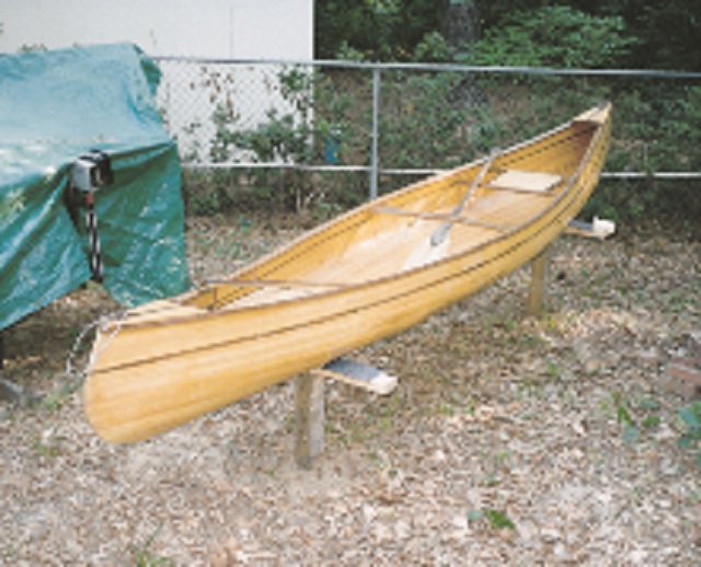 Micmac strip canoe