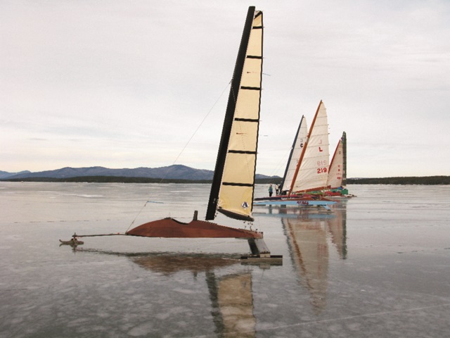 Side view of the iceboat