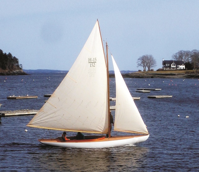 White sail boat