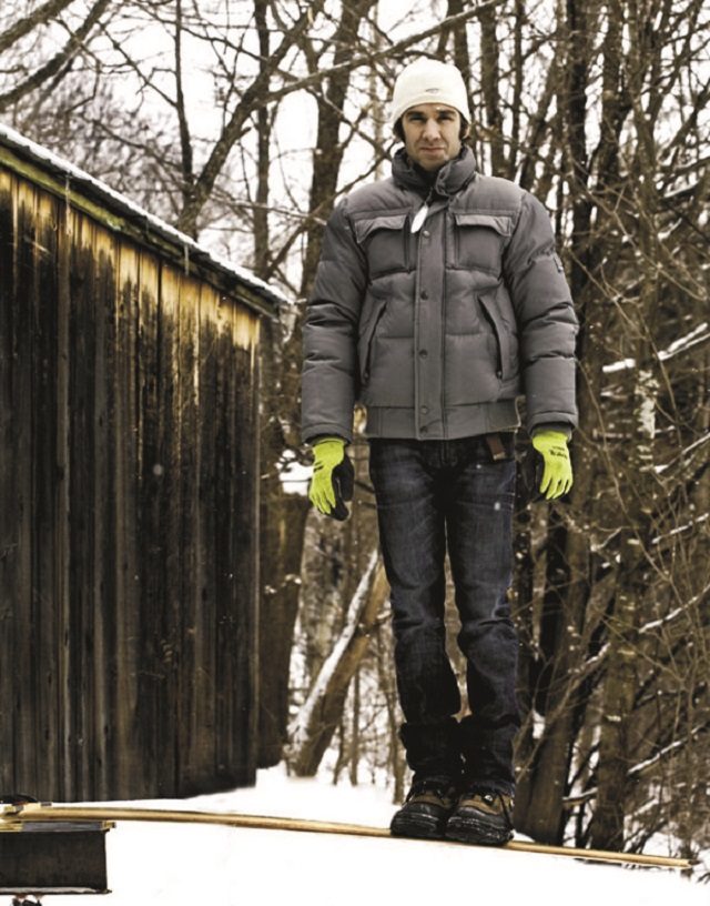 Standing on the composite wood bamboo daggerboard