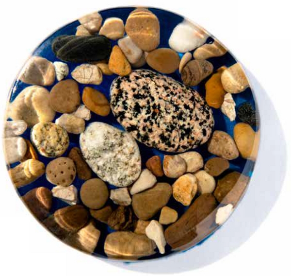 Resin Coaster Rocks Pebbles