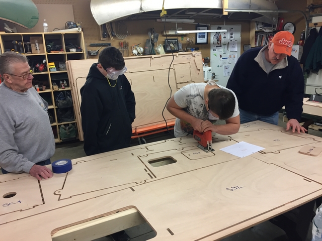 Pieces were labeled and then grouped for easier assembly.
