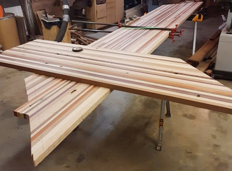 Hardwood surfaces under construction, by David S. Wilburn.