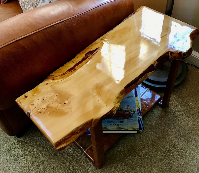 Table made out of Huon pine from the forests of southwest Tasmania.