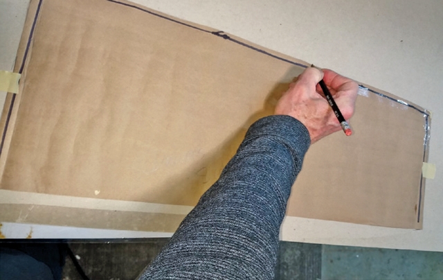 Transfer the template to your cardboard or fiberglass screen frame stock. Cut to shape with scissors, snips, or a utility knife.