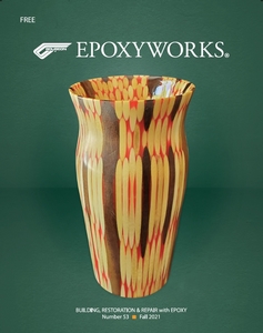 A wood/epoxy vase by Ed Lewis