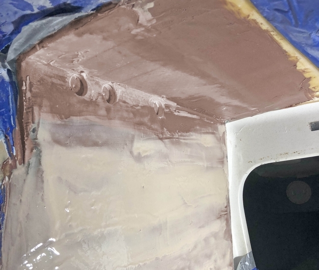 16. The surface was faired with 407 Low-Density and 410 Microlight® filler.