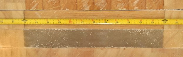 Measuring the 4 core replacement samples.