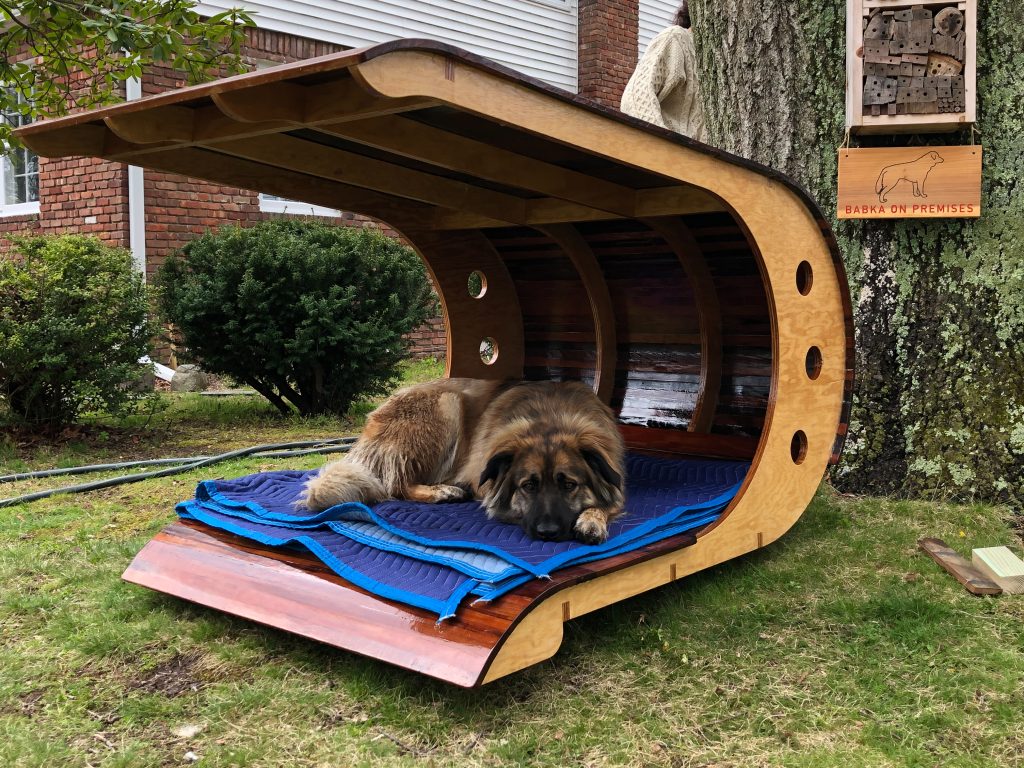 DIY Dog House, Handmade wooden dog house.