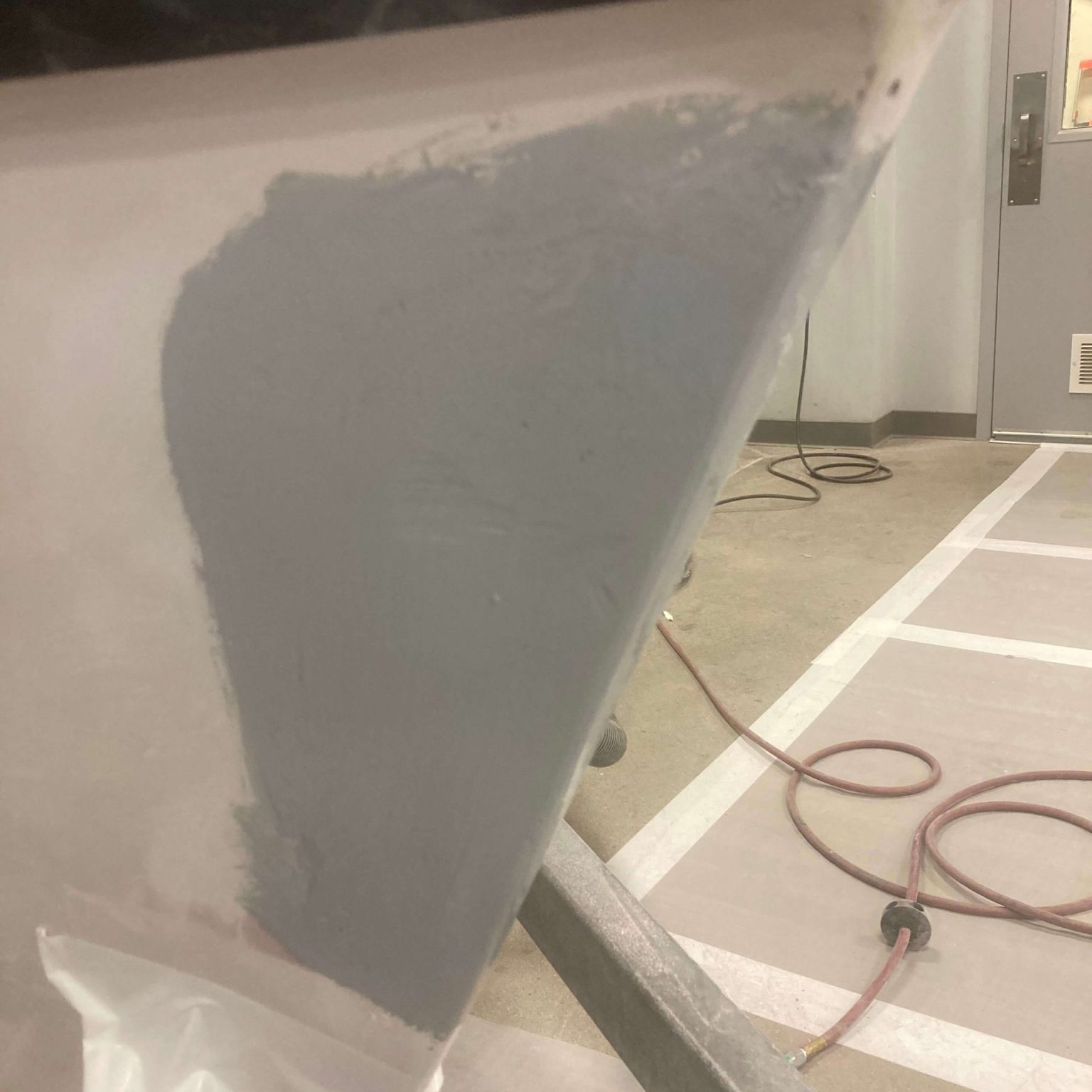 Repairing Bow Damage on a Lightning Sailboat Epoxyworks