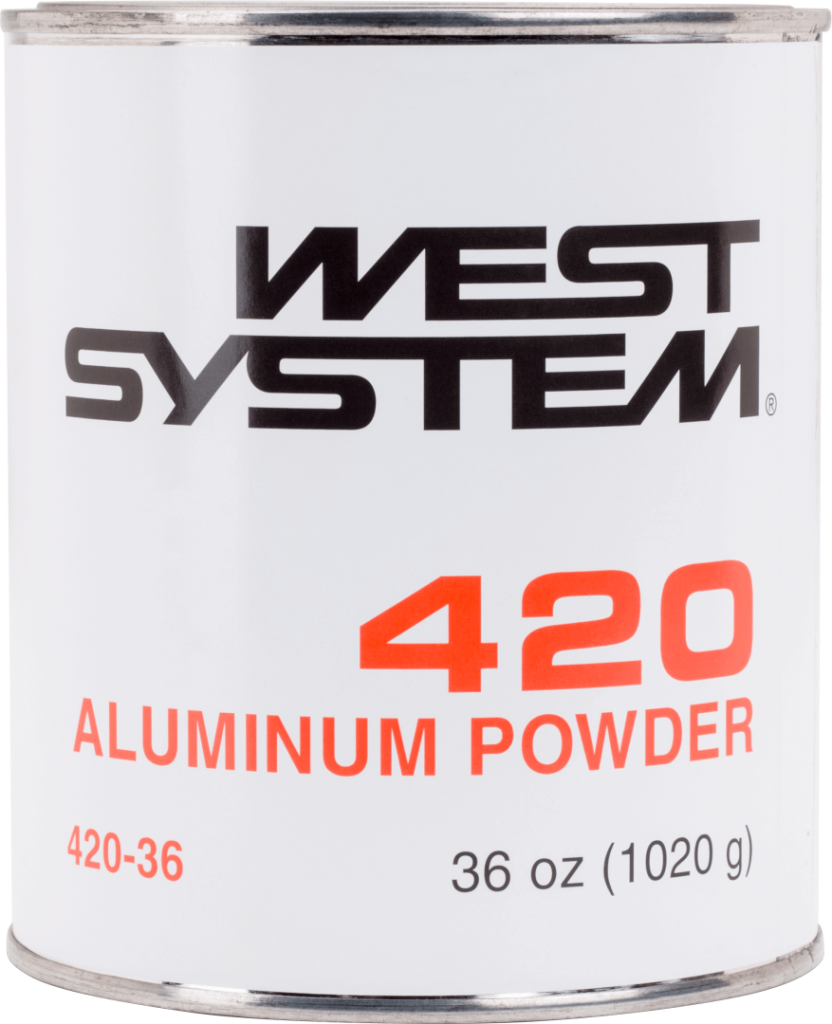 WEST SYSTEM® 420 Aluminum Powder. From the article, "Addtives Explained" by Rachel Geerts, featured in Epoxyworks 61.