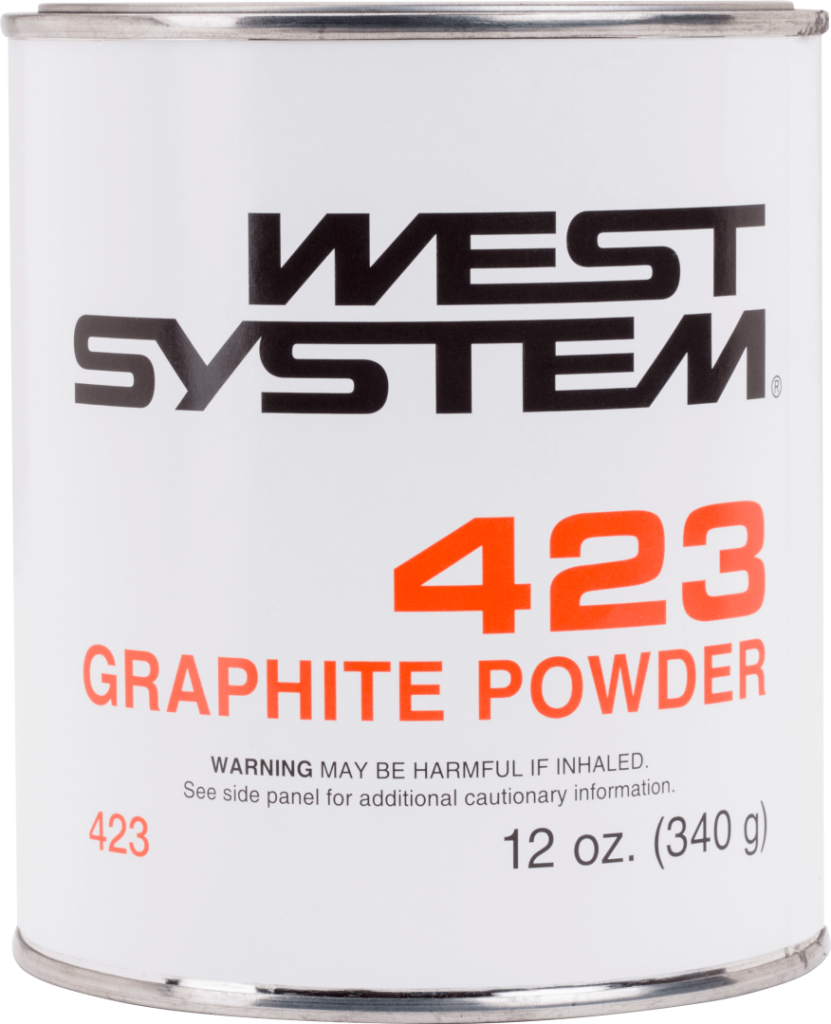 WEST SYSTEM® 423 Graphite Powder. From the article, "Addtives Explained" by Rachel Geerts, featured in Epoxyworks 61.