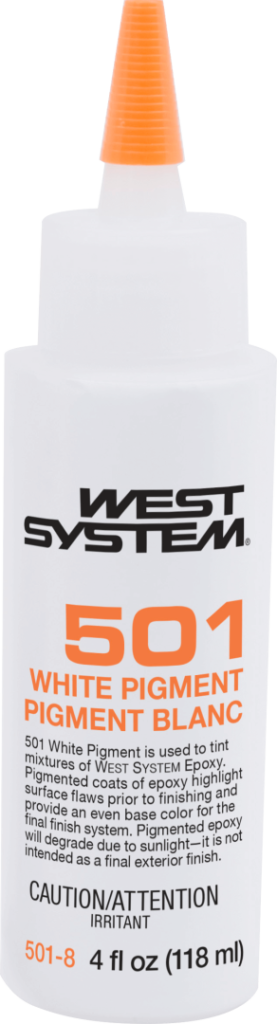 WEST SYSTEM® 501 White Pigment. From the article, "Addtives Explained" by Rachel Geerts, featured in Epoxyworks 61.From the article, "Addtives Explained" by Rachel Geerts, featured in Epoxyworks 61.