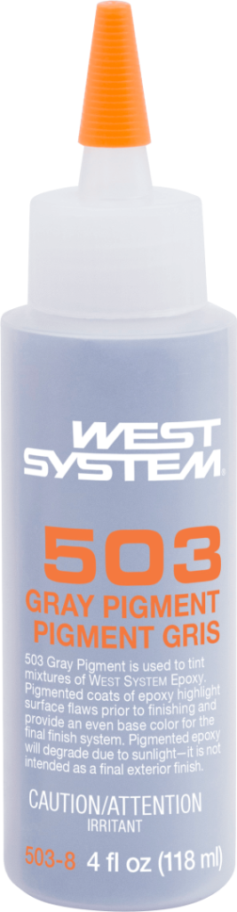 WEST SYSTEM® 503 Gray Pigment. From the article, "Addtives Explained" by Rachel Geerts, featured in Epoxyworks 61.
