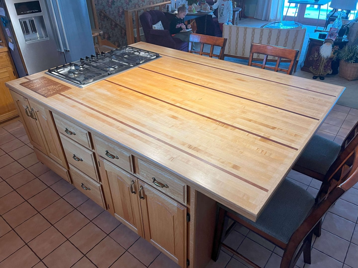 From the article, "Repairing a Wood Kitchen Island" by Jenessa Hilger, featured in Epoxyworks 61.