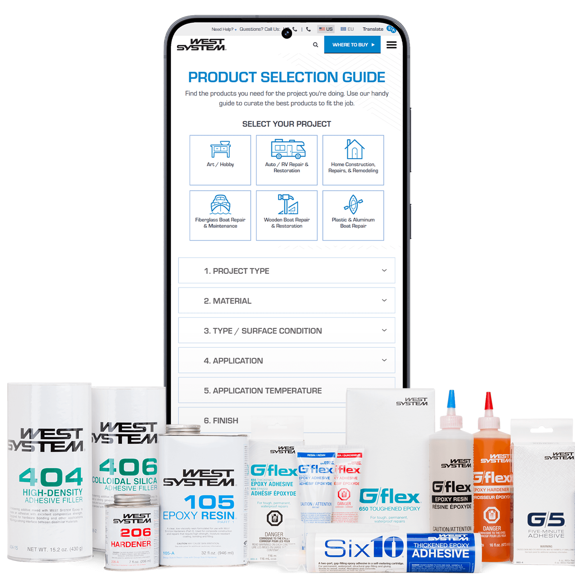 From the article, "WEST SYSTEM®'s New Online Product Selection Guide" featured in Epoxyworks 61.