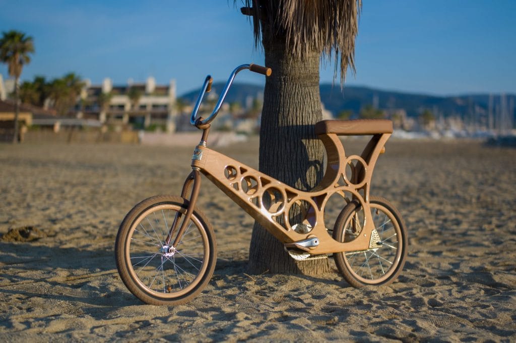 Hoopy Wooden Bicycle by WoodenWidget. Featured in Epoxyworks 62